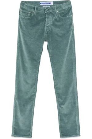 Jacob Cohen Heren, Broeken, Groen, Maat: W34 Corduroy