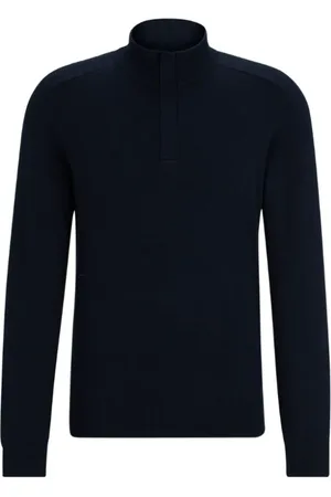 HUGO BOSS Heren, Truien, Blauw, Maat: M Katoen