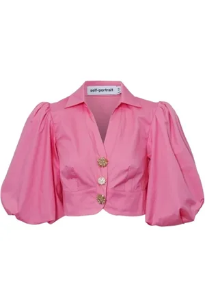 Self-Portrait Dames, Blouses & Shirts, Roze, Maat: L Katoen