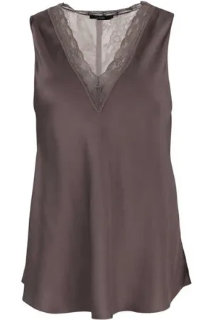Marc Aurel Dames, Tops, Bruin, Maat: 2XL