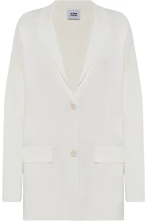 ALPHA STUDIO Dames, Truien, Wit, Maat: S Viscose