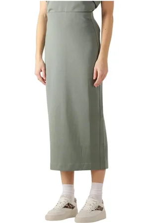 INWEAR Dames, Rokken, Groen, Maat: M Leer