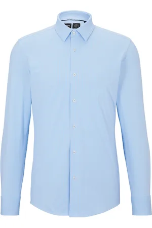 HUGO BOSS Heren, Overhemden, Blauw, Maat: 3XL Jersey