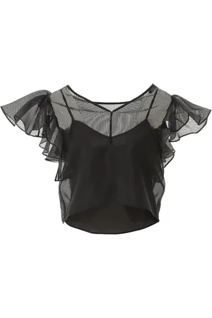 Karl Lagerfeld Dames, Blouses & Shirts, Zwart, Maat: XS Nylon