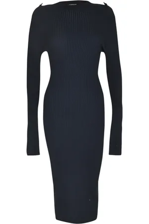 Dondup Dames, Jurken, Zwart, Maat: L Nylon