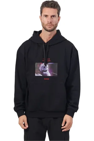HUGO BOSS Heren, Sweatshirts & Hoodies, Zwart, Maat: 2XL Katoen