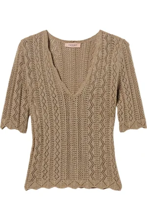 Twin-Set Dames, Truien, Bruin, Maat: L Viscose