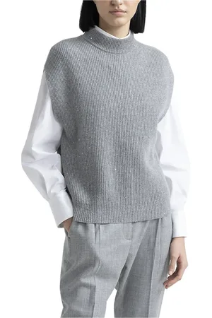 PESERICO SIGN Dames, Truien, Grijs, Maat: XS Wol