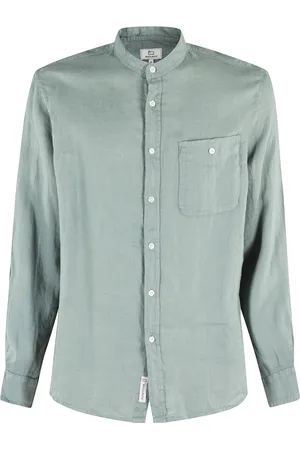 Woolrich Heren, Overhemden, Groen, Maat: XL Linnen