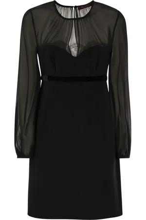 Max Mara Dames, Jurken, Zwart, Maat: S Zijde