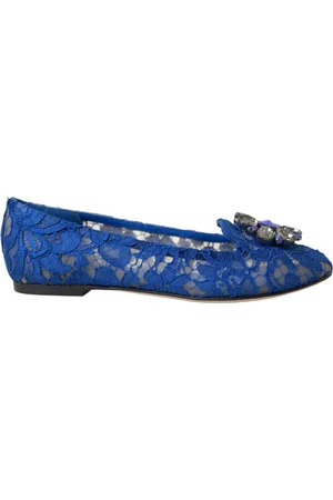 Dolce & Gabbana Dames, Schoenen, Blauw, Maat: 36 1/2 EU Katoen