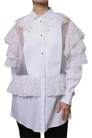 Dolce & Gabbana Dames, Blouses & Shirts, Wit, Maat: M Katoen