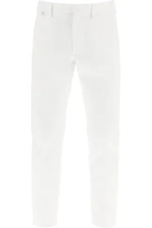 Agnona Heren, Broeken, Wit, Maat: L Denim