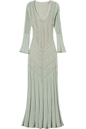 Twin-Set Dames, Jurken, Groen, Maat: XS Viscose