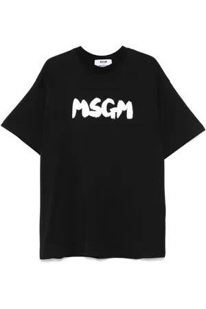 Msgm Heren, Tops, Zwart, Maat: M