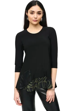 Joseph Ribkoff Dames, Tops, Zwart, Maat: 2XL Spandex
