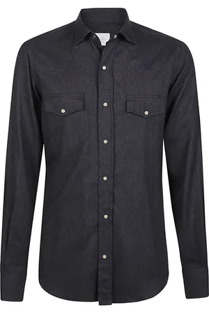 ELEVENTY Heren, Overhemden, Zwart, Maat: 2XL Katoen