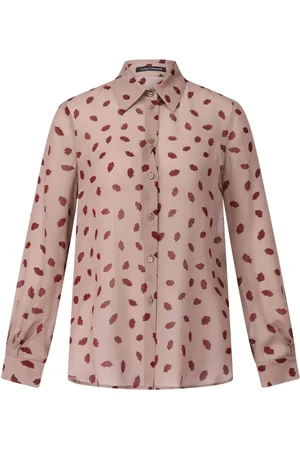 Luisa Cerano Dames, Blouses & Shirts, Bruin, Maat: M Viscose