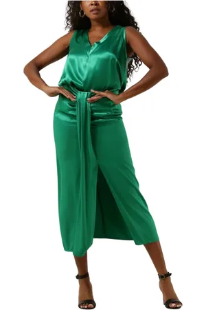 Greek Archaic Kori Dames, Jurken, Groen, Maat: S Viscose