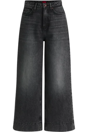 HUGO BOSS Dames, Jeans, Zwart, Maat: W29 L32 Katoen
