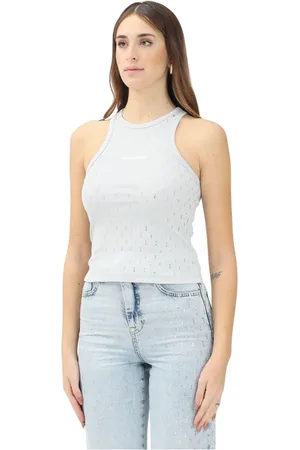 Patrizia Pepe Dames, Tops, Grijs, Maat: M Katoen
