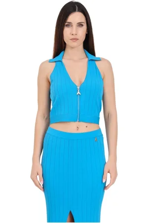 Patrizia Pepe Dames, Tops, Blauw, Maat: M