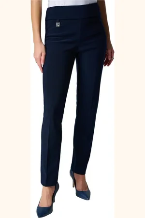 Joseph Ribkoff Dames, Broeken, Blauw, Maat: 2XL