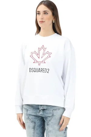 Dsquared2 Dames, Sweatshirts & Hoodies, Wit, Maat: XS Katoen