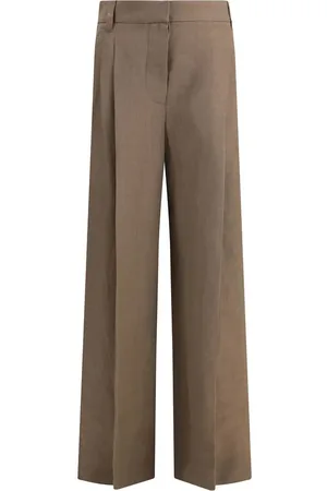 Brunello Cucinelli Dames, Broeken, Bruin, Maat: XS Viscose