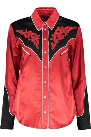 Kenzo Dames, Blouses & Shirts, Rood, Maat: 2XS Katoen