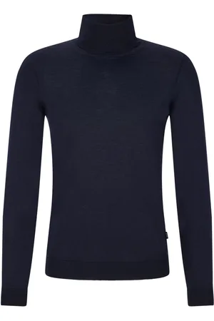 HUGO BOSS Heren, Truien, Blauw, Maat: 3XL Wol