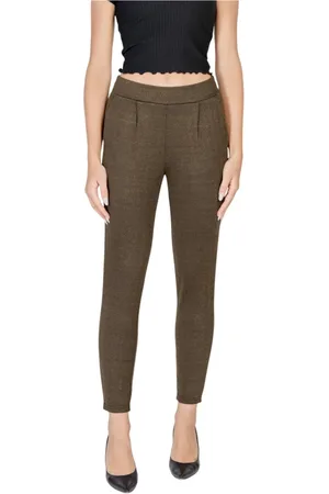 Ichi Dames, Broeken, Groen, Maat: XS Viscose