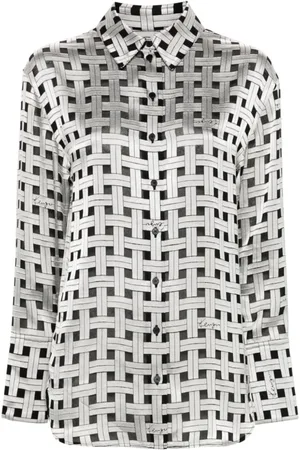 Kenzo Dames, Blouses & Shirts, Grijs, Maat: XS Satijn