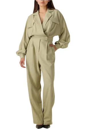 Aaiko Dames, Jumpsuits & Playsuits, Groen, Maat: XL Denim