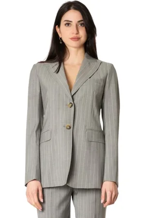 Max Mara Dames, Jassen, Grijs, Maat: S Wol