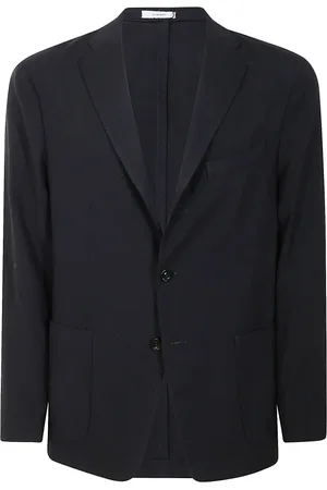 Boglioli Heren, Jassen, Blauw, Maat: L Wol