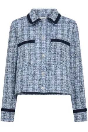 Saint Tropez Dames, Jassen, Blauw, Maat: XL Tweed
