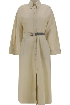 Brunello Cucinelli Dames, Jurken, , Maat: M Katoen