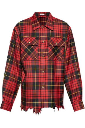 Alexander McQueen Heren, Overhemden, Rood, Maat: 3XL Wol