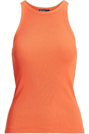 Ralph Lauren Dames, Tops, Oranje, Maat: M Katoen