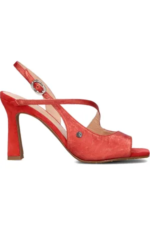 Floris van Bommel Dames, Schoenen, Rood, Maat: 37 EU Linnen