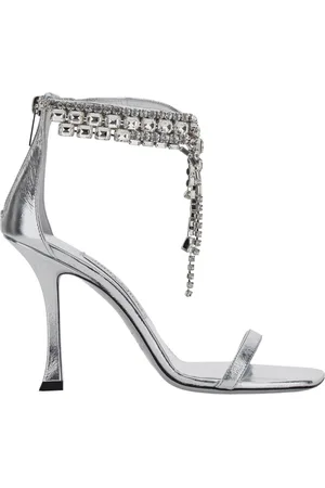Jimmy Choo Dames, Schoenen, Grijs, Maat: 37 1/2 EU Leer