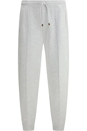 Brunello Cucinelli Heren, Broeken, Grijs, Maat: 2XL Katoen