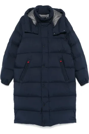 Kiton Heren, Mantels, Blauw, Maat: XL Polyamide