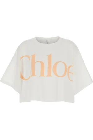 Chloé Dames, Tops, Wit, Maat: M Katoen