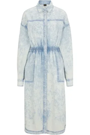 HUGO BOSS Dames, Jurken, Blauw, Maat: XS