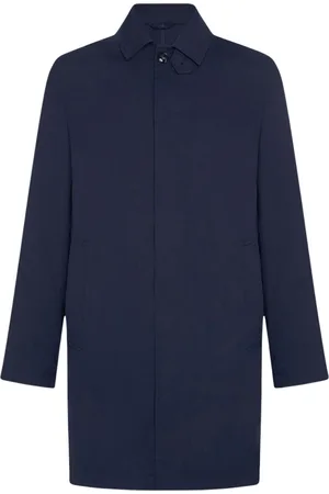 Kiton Heren, Mantels, Blauw, Maat: 4XL Linnen