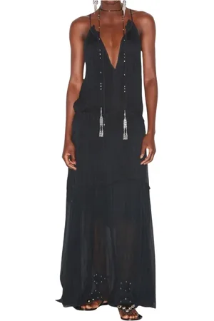 Isabel Marant Dames, Jurken, Zwart, Maat: XS Viscose