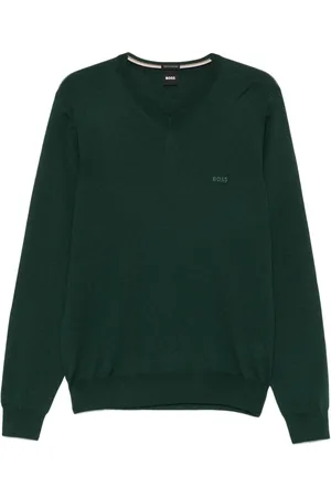 HUGO BOSS Heren, Truien, Groen, Maat: 2XL Wol