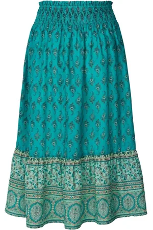 Lollys Laundry Dames, Rokken, Groen, Maat: M Katoen